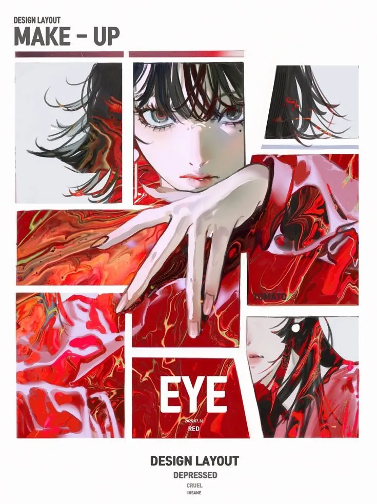 Red illustrated editorial